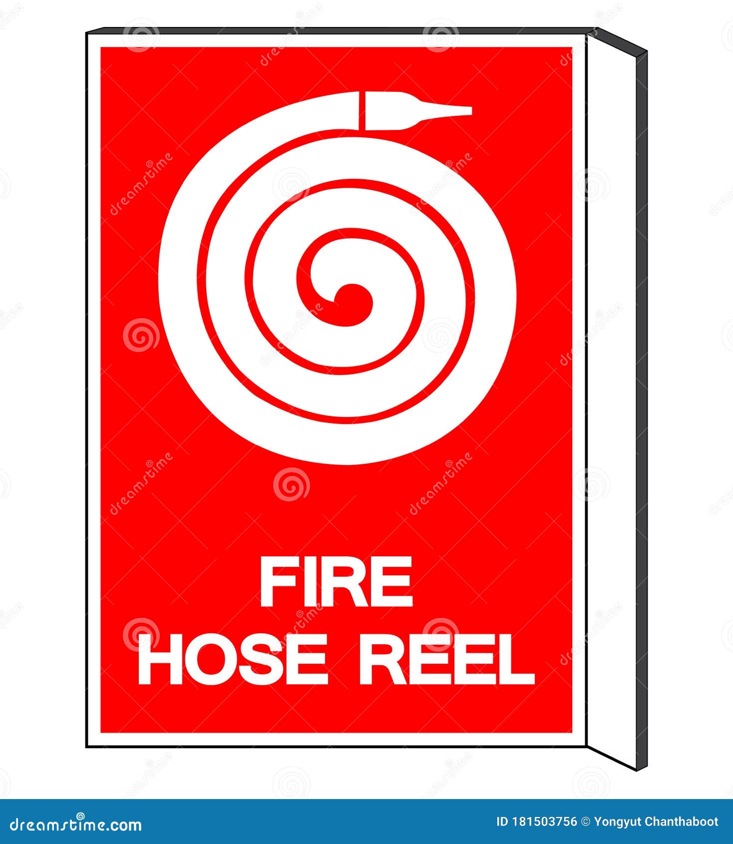 Fire Hose Reel Symbol Sign, Vector Illustration, Isolate on White