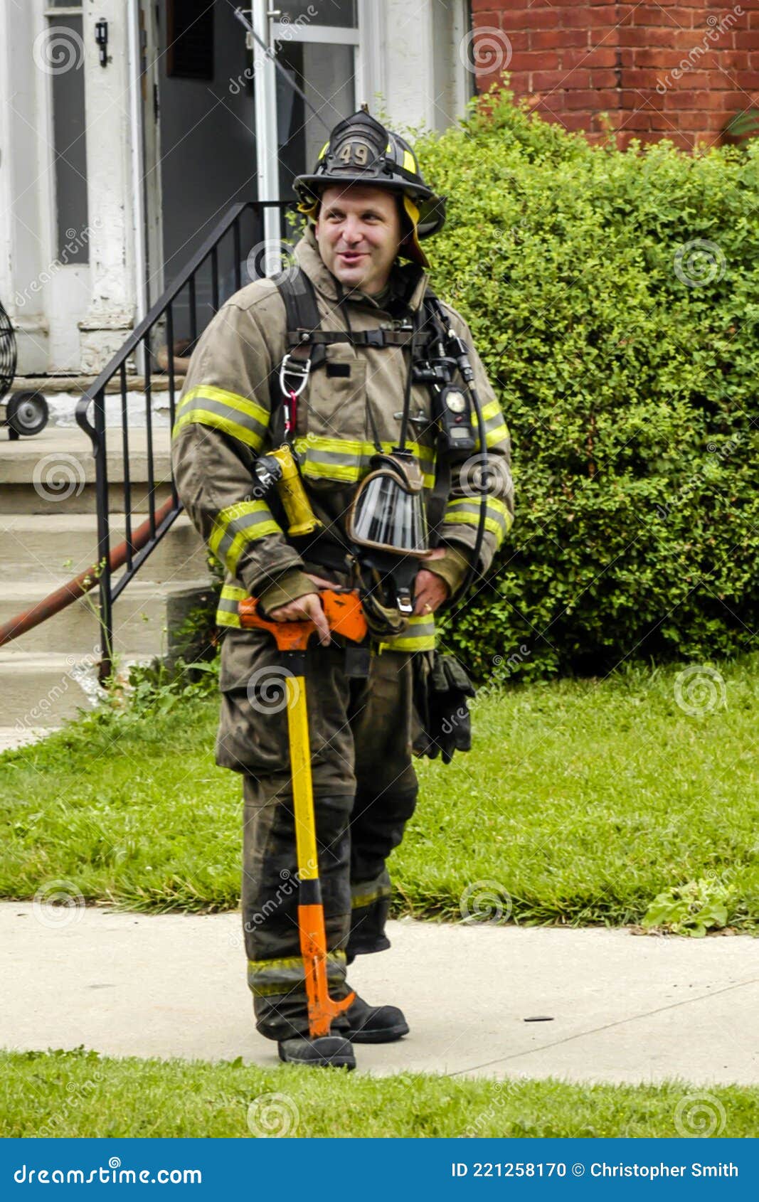 Fireman at a House Fire in Toledo, Ohio Editorial Image Image of