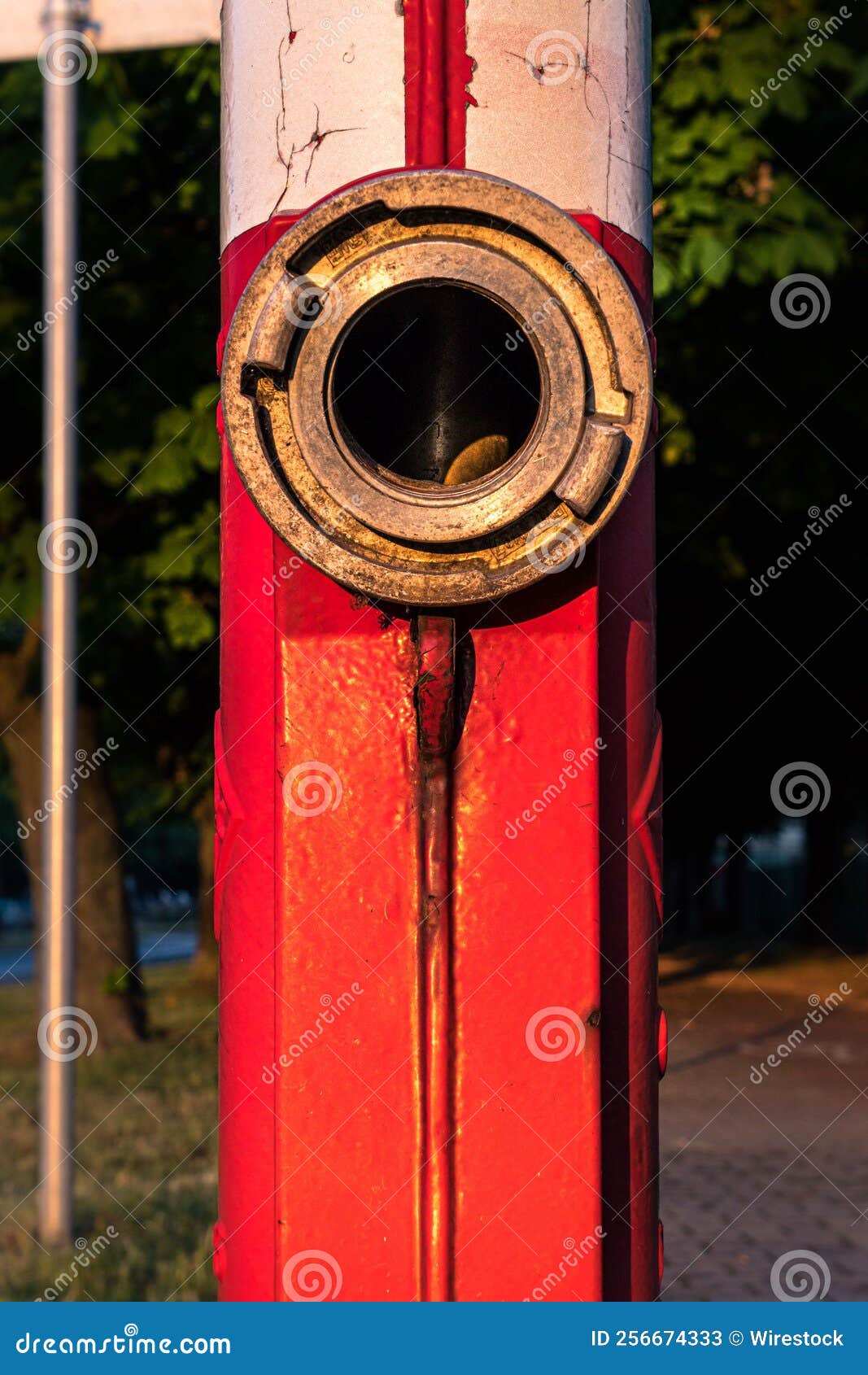 Fire hydrant detail shot stock image. Image of golden 256674333