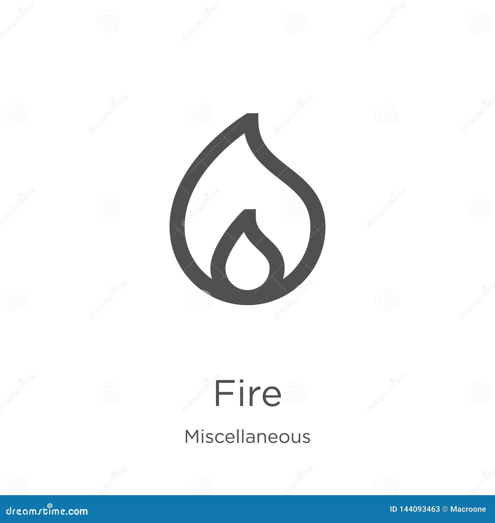 Fire Icon Vector From Miscellaneous Collection Thin Line Fire Outline Icon Vector Illustration Outline Thin Line Fire Icon For Stock Vector Illustration Of Logo Decoration 144093463