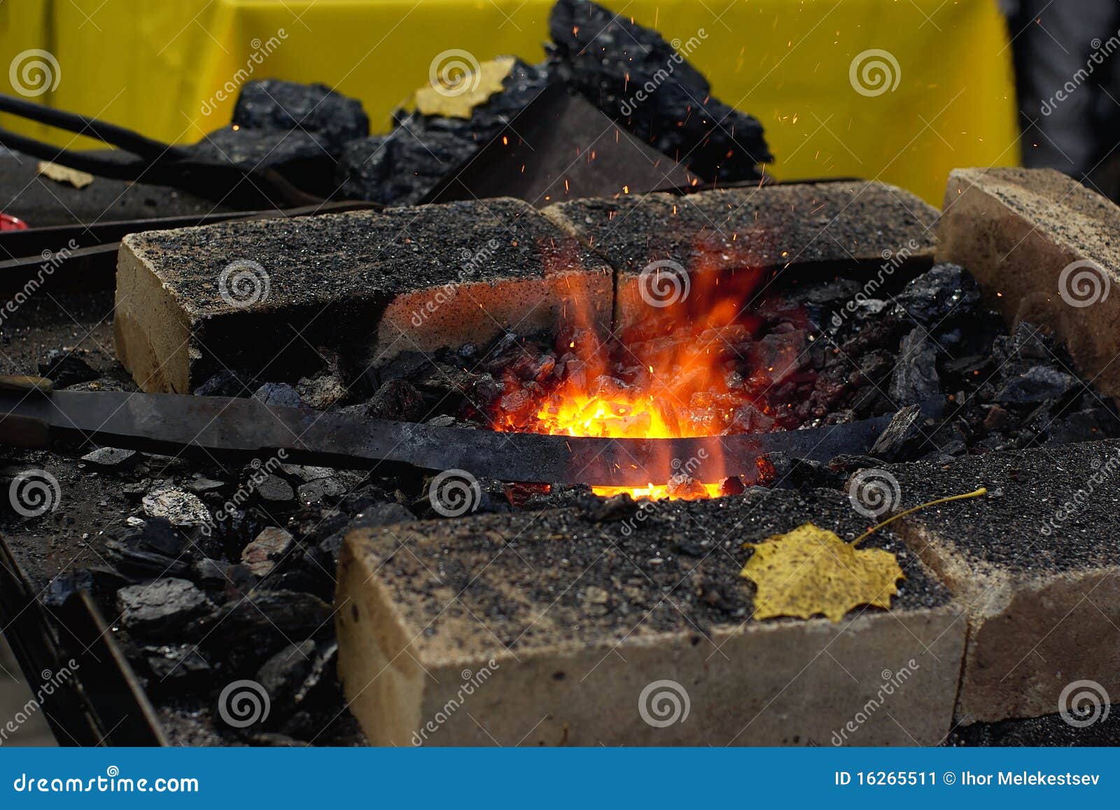 Fire, iron, Fall stock image. Image of black, yellow 16265511