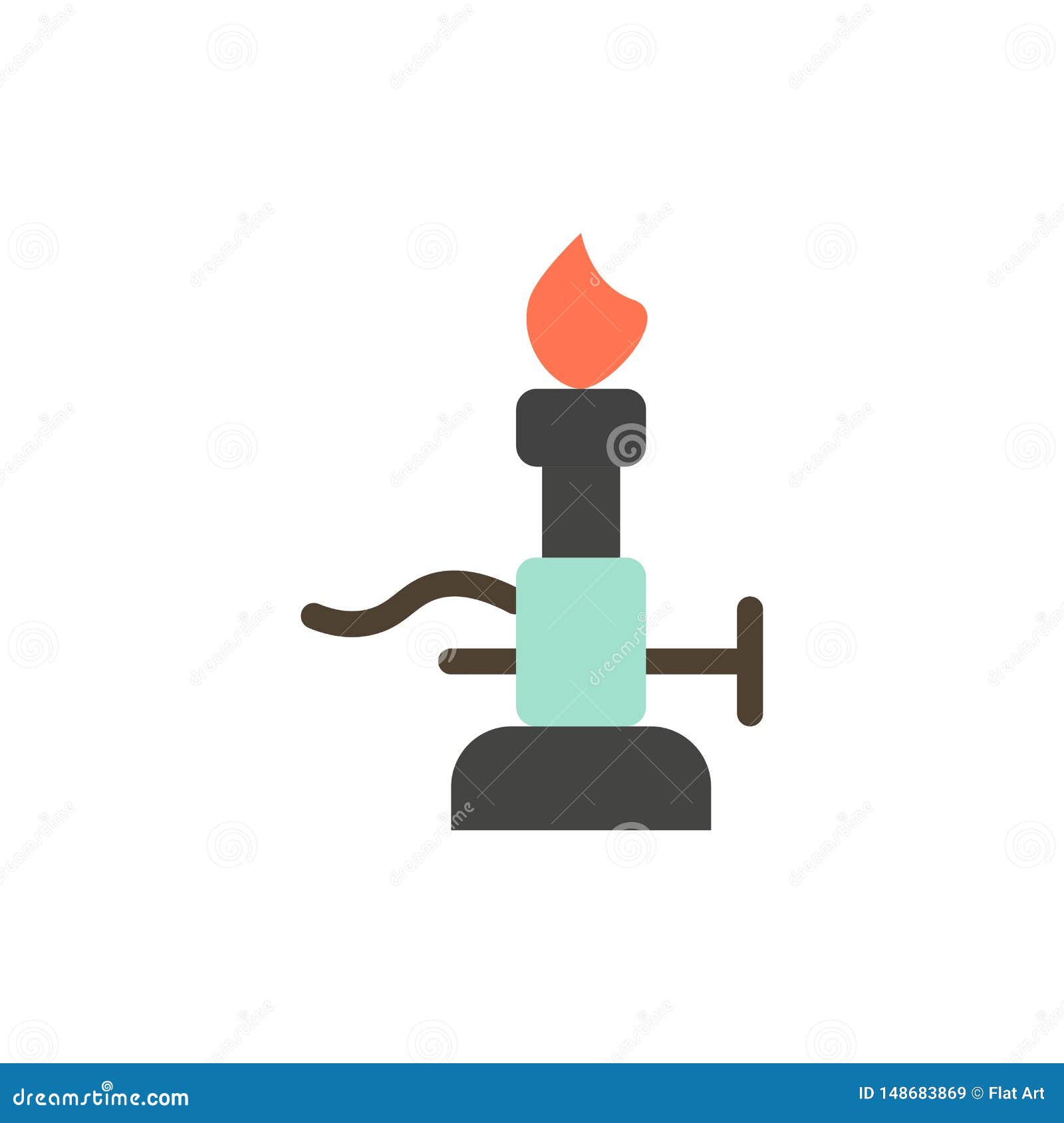 Fire, Lab, Light, Science, Torch Flat Color Icon. Vector Icon Banner