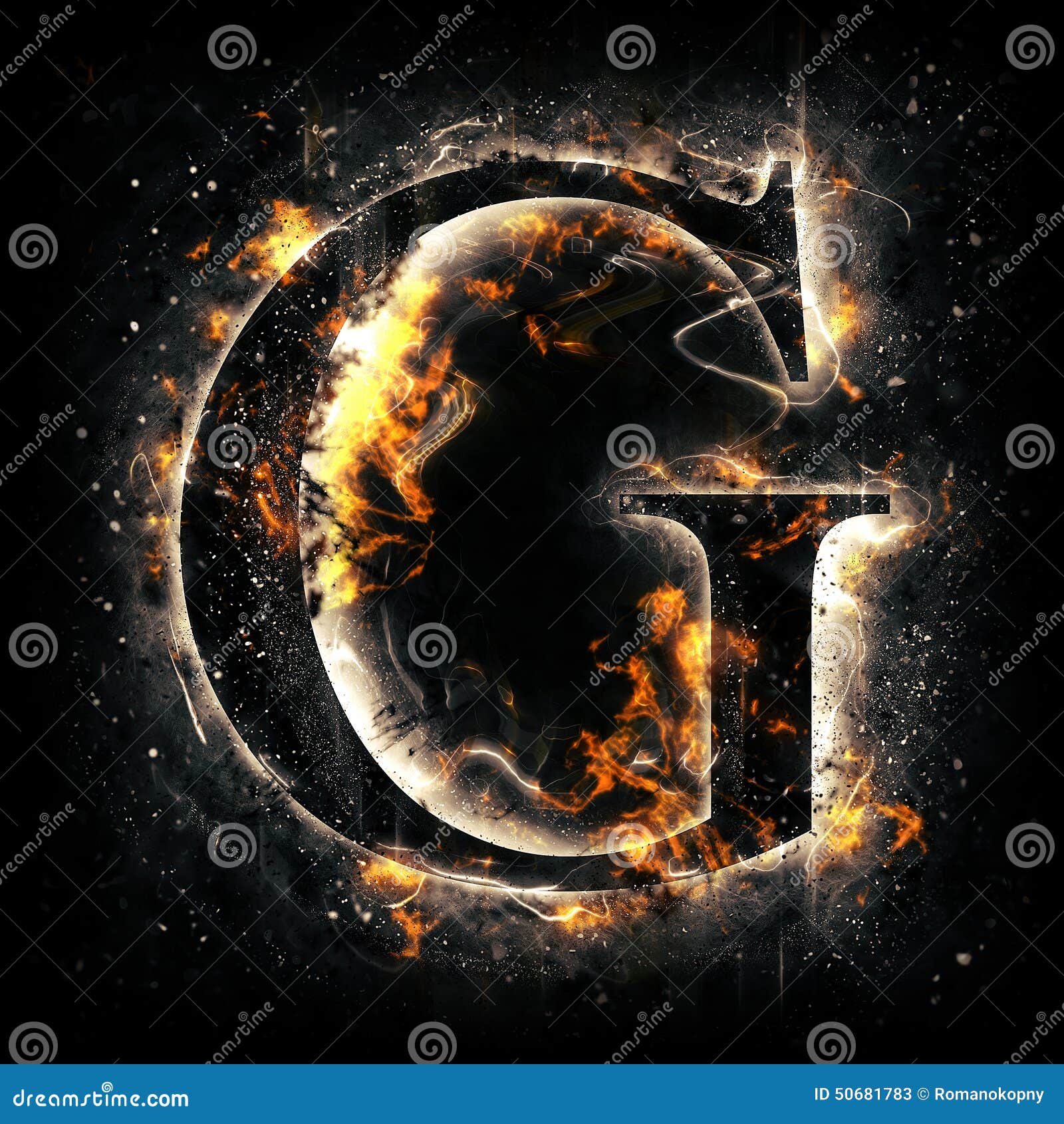 Fire letter G stock illustration. Illustration of flammable - 50681783