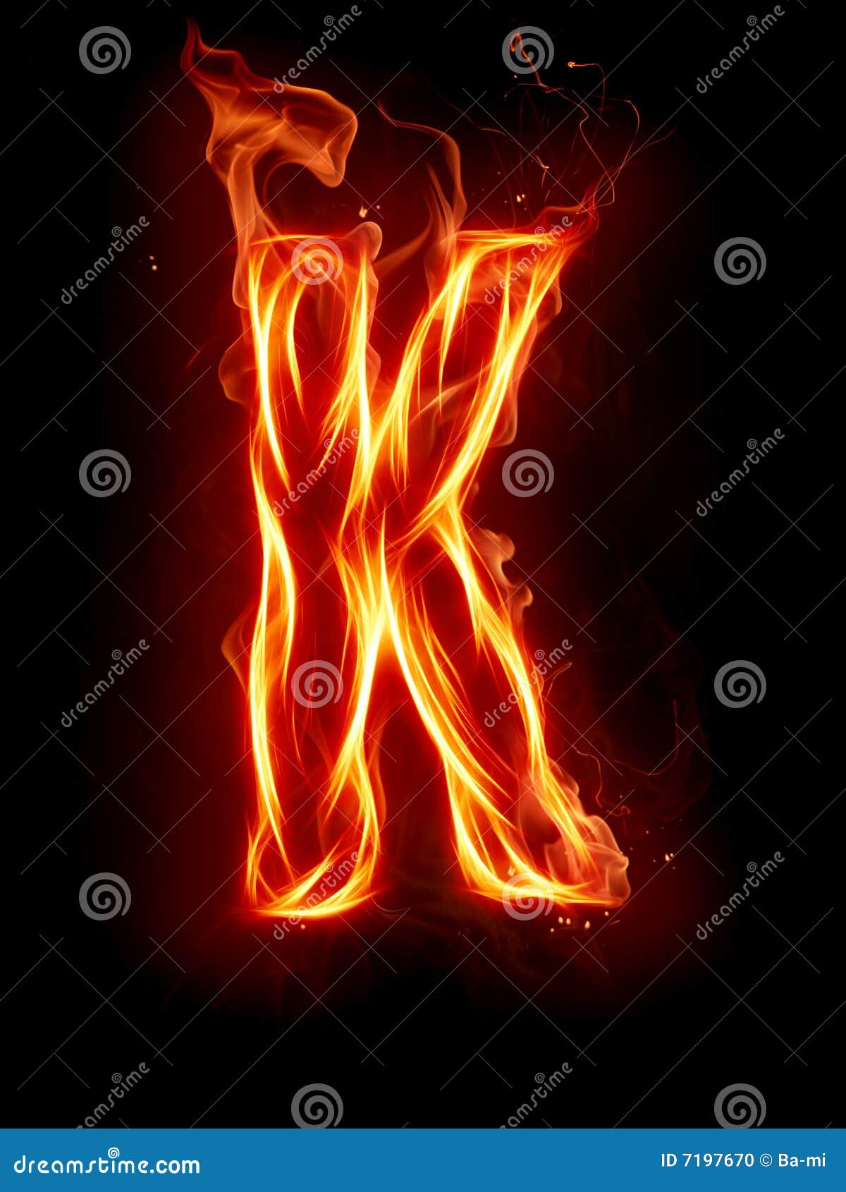 letter k logo in fire