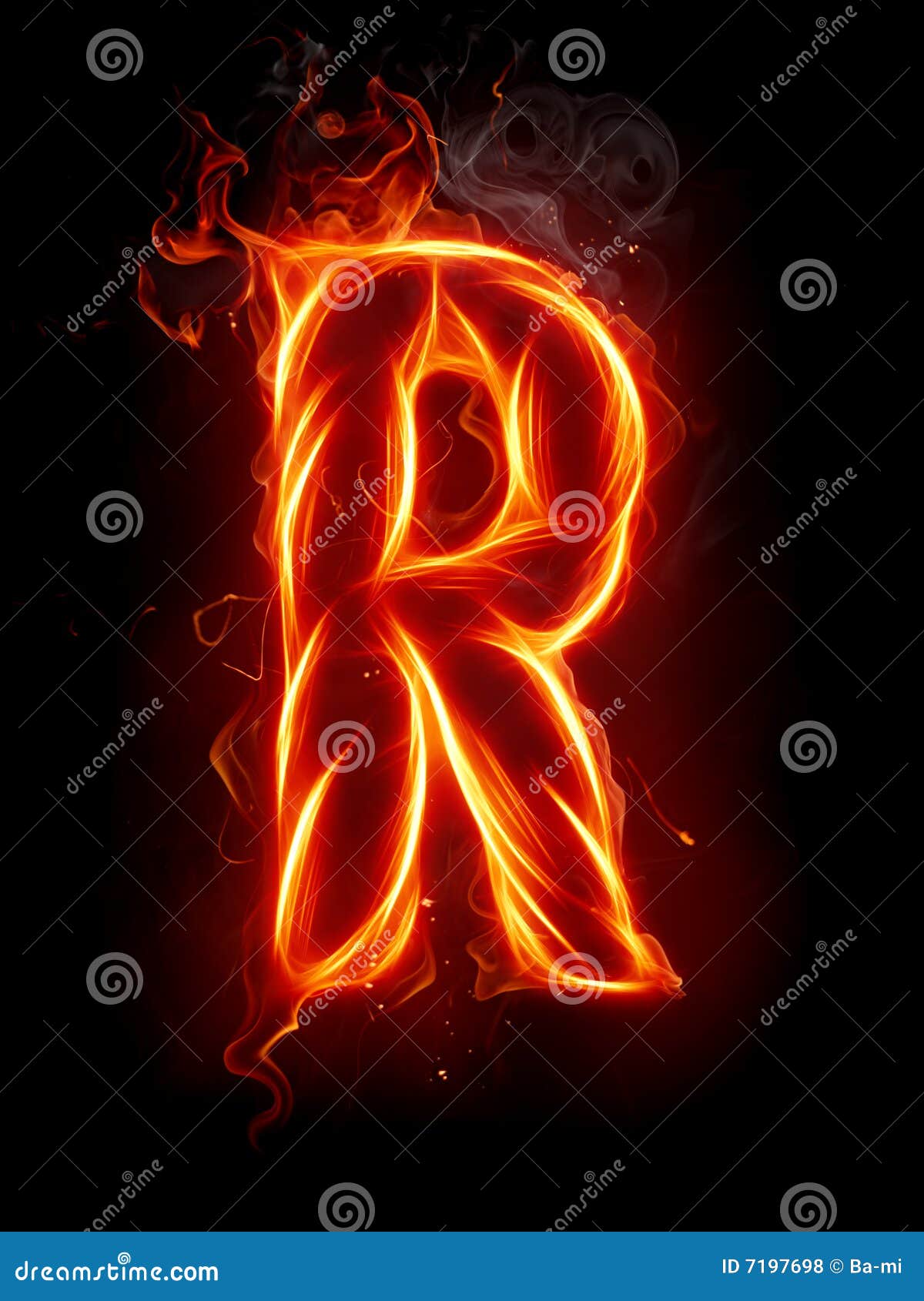 Fire Letter R Stock Illustration Image Of Isolated Ignite 7197698