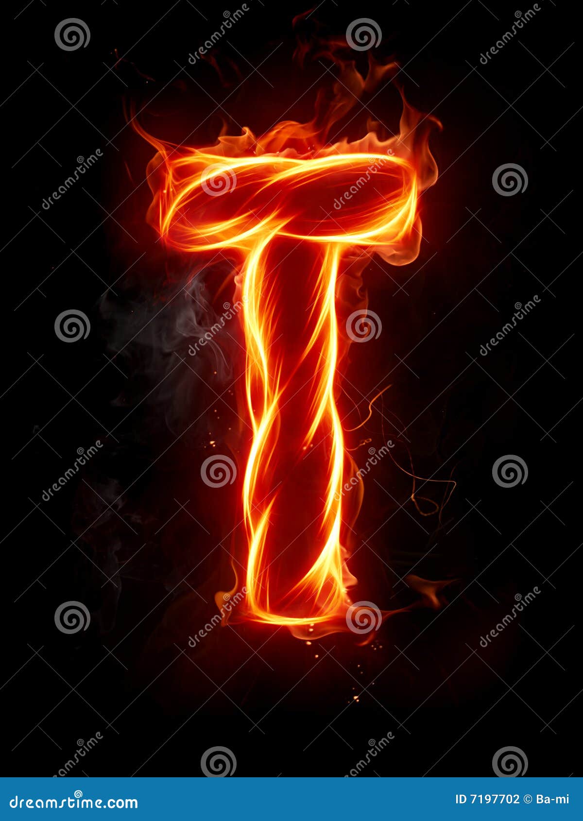 Fire letter T stock illustration. Image of fervent, typescript - 7197702