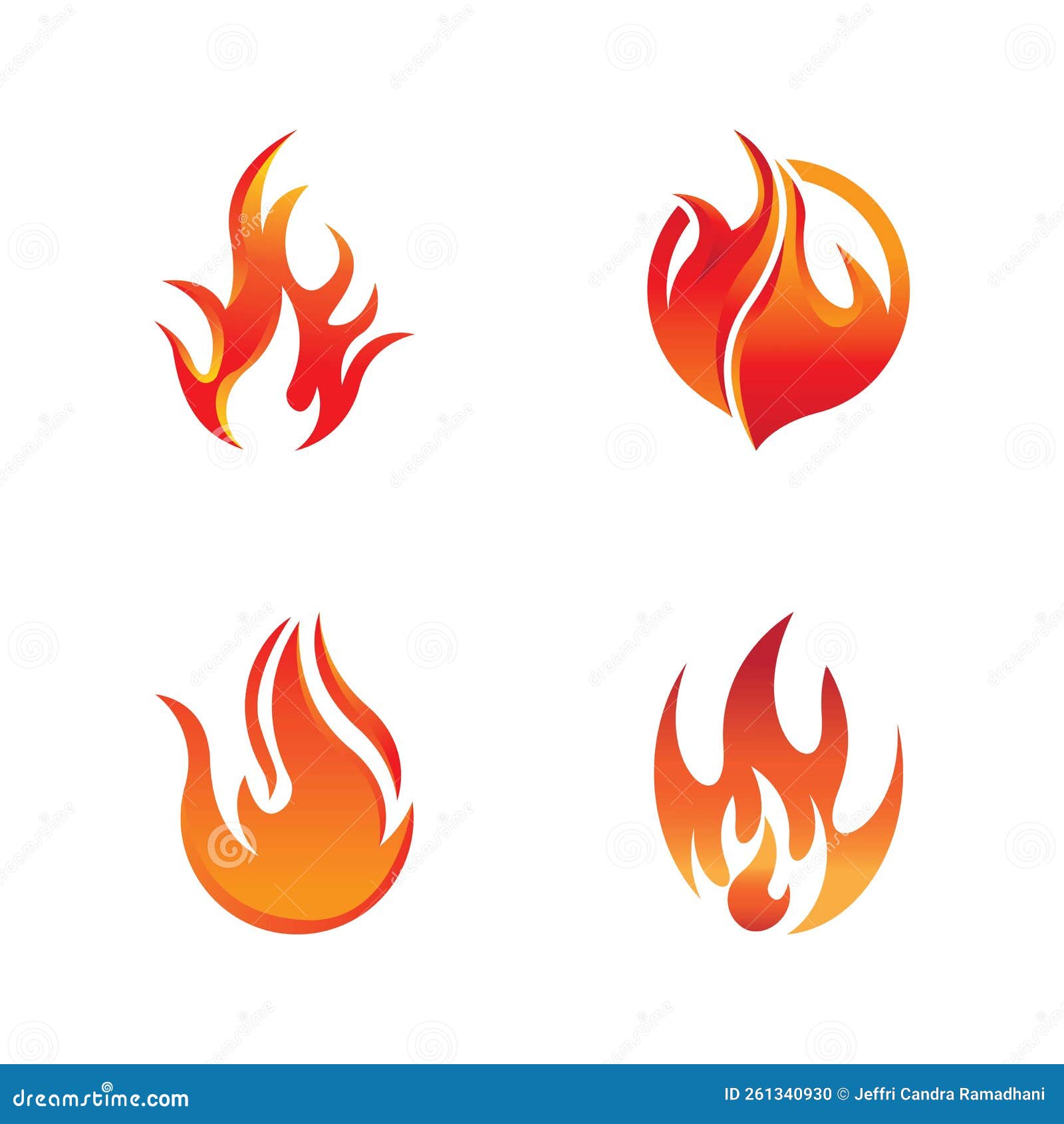 Fire Logo Design Illustration and Fire Symbol Stock Vector