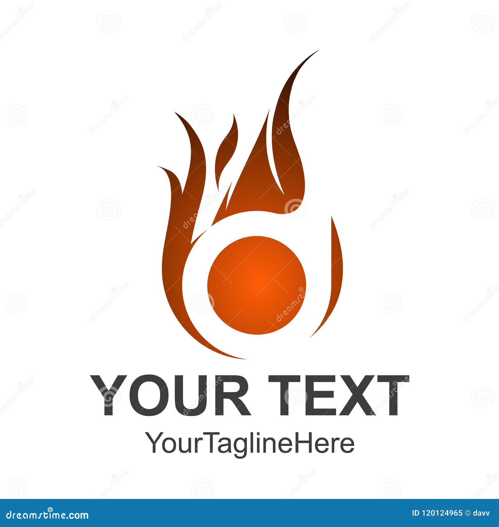 Fire Logo Template 3d Logo Template Easy To Edit Change Size Color And Text Stock Vector Illustration Of Fire Business 120124965