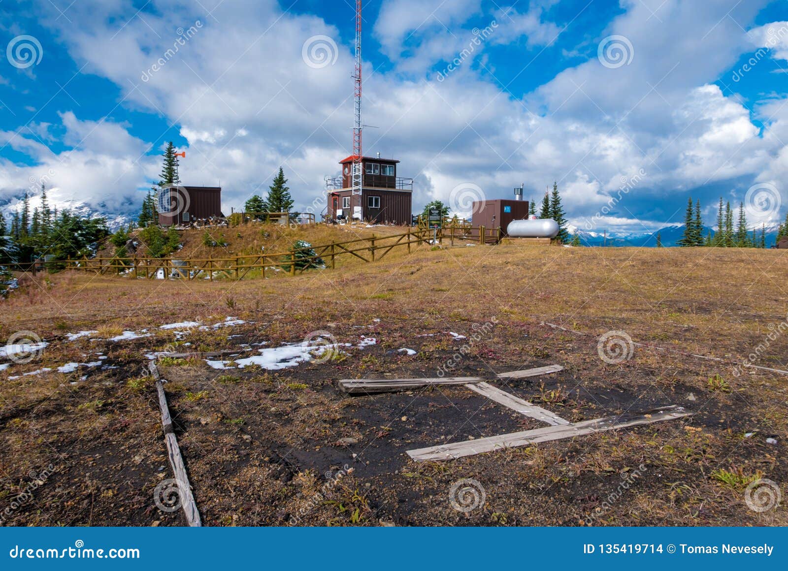 a fire lookout in peter lougheed provincial park, alberta, canada