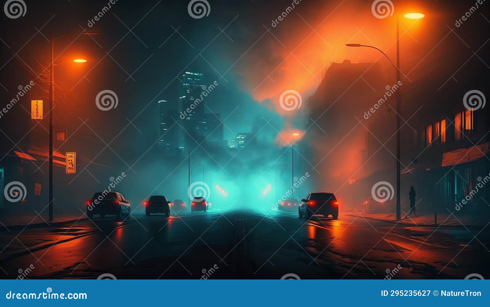 Fire in the Night Fire in the City Fire Generative AI Stock