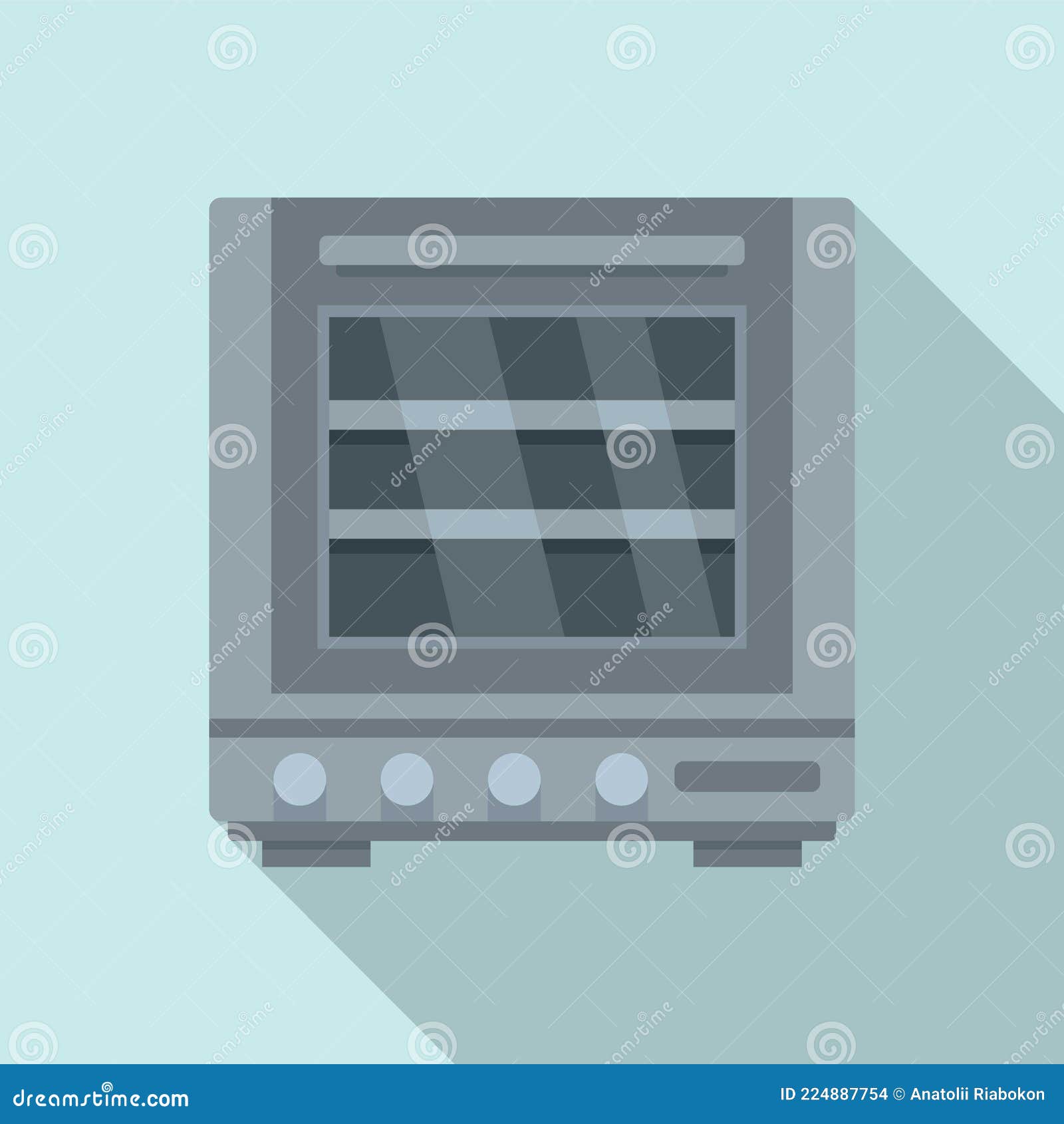 Flat Gas Stove With The Slogan On The Background Cartoon Vector