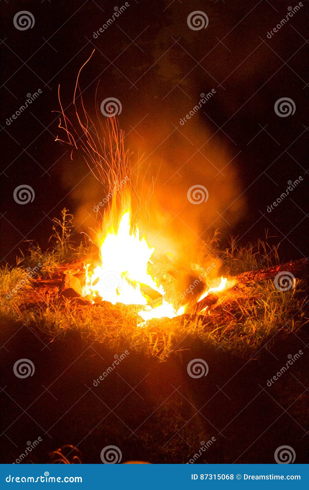 Fire pit at night stock photo. Image of firepit, night 87315068