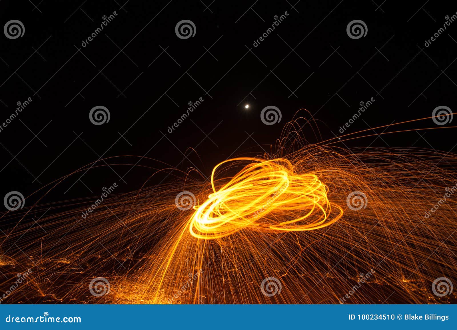 fire poi / spinning steel wool