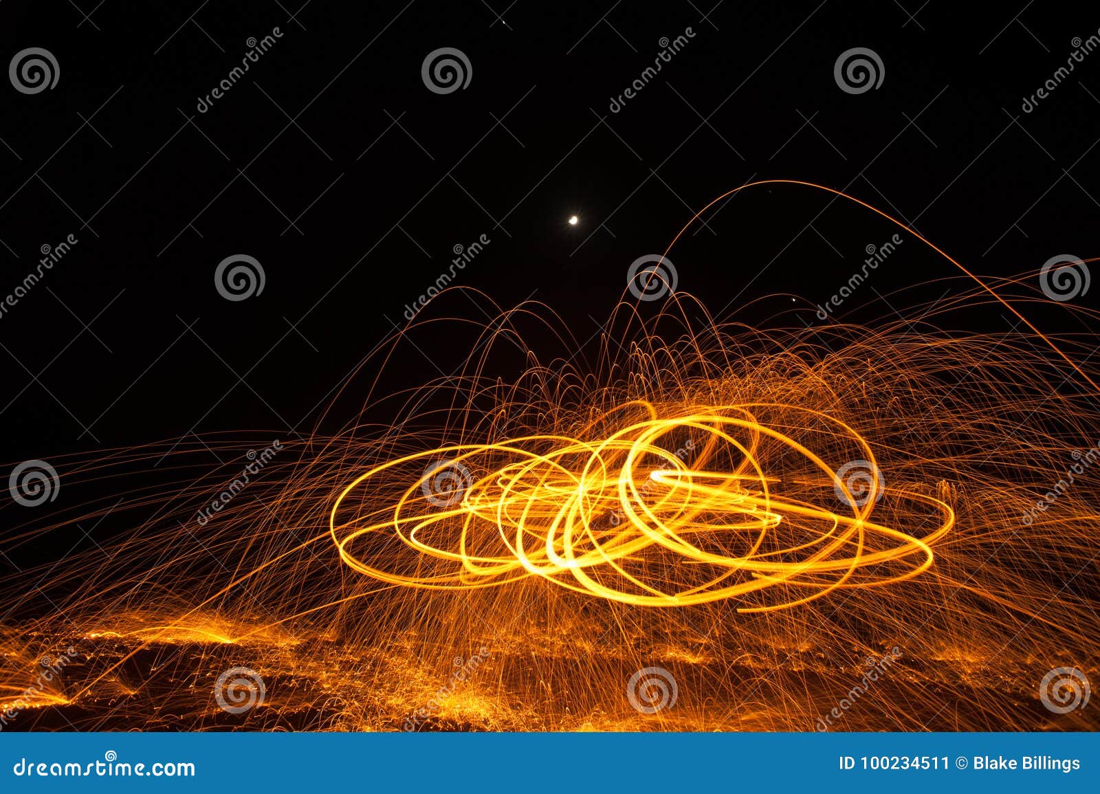 fire poi / spinning steel wool