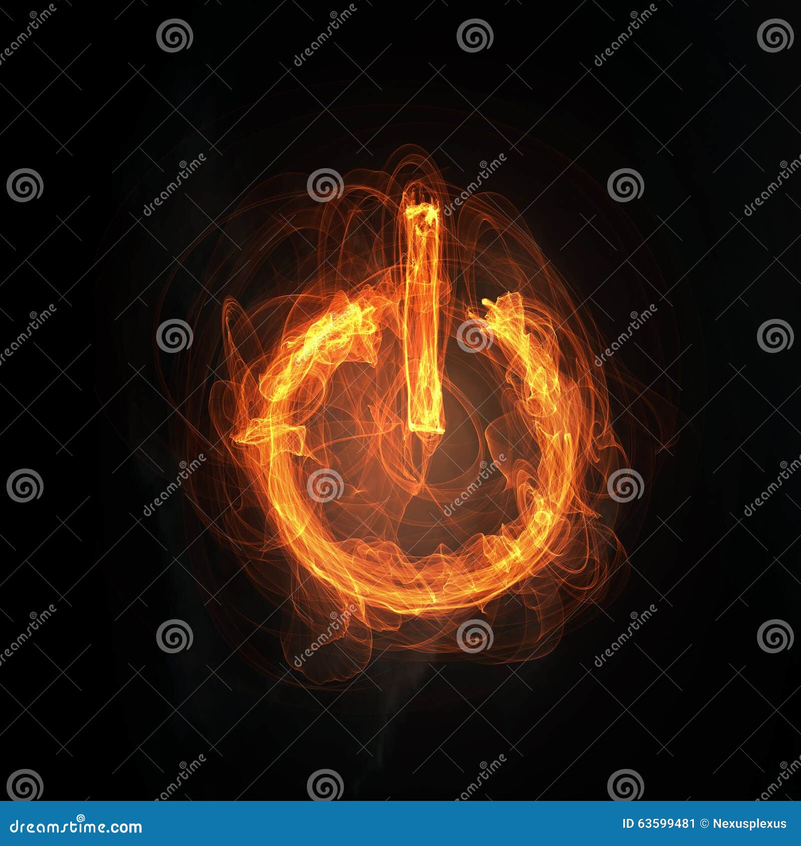 Fire power button stock photo. Image of person, button 