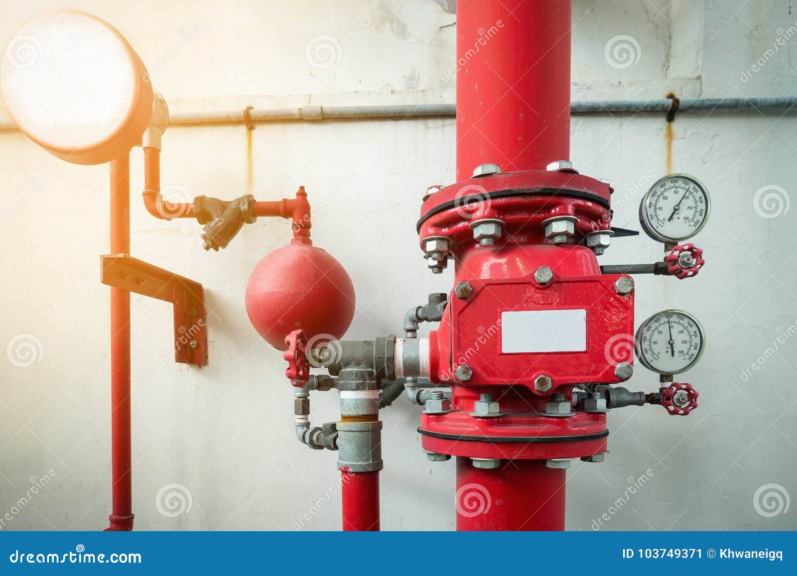 Fire Protection System and Equipments, Industrial Tools Stock Image