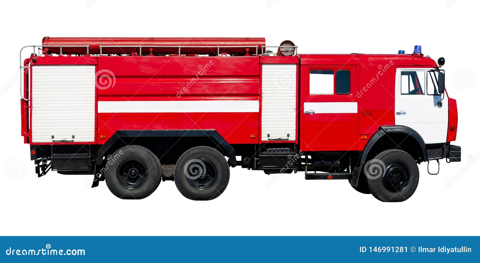 Fire Rescue Vehicle. Big Red Rescue Car of Russia, Isolated on White Stock  Image - Image of russia, accident: 146991281