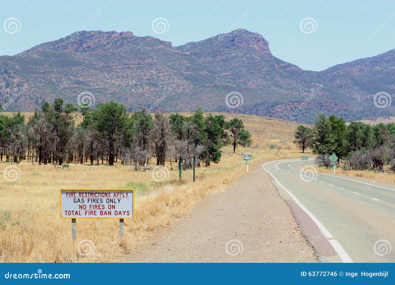 fire restrictions in flinders ranges national park, australia