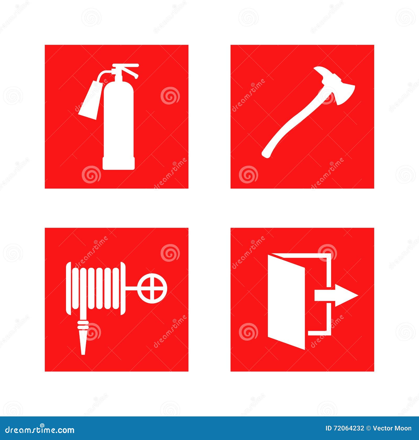 Fire Safety Sign Vector Illustration. Stock Vector Illustration of