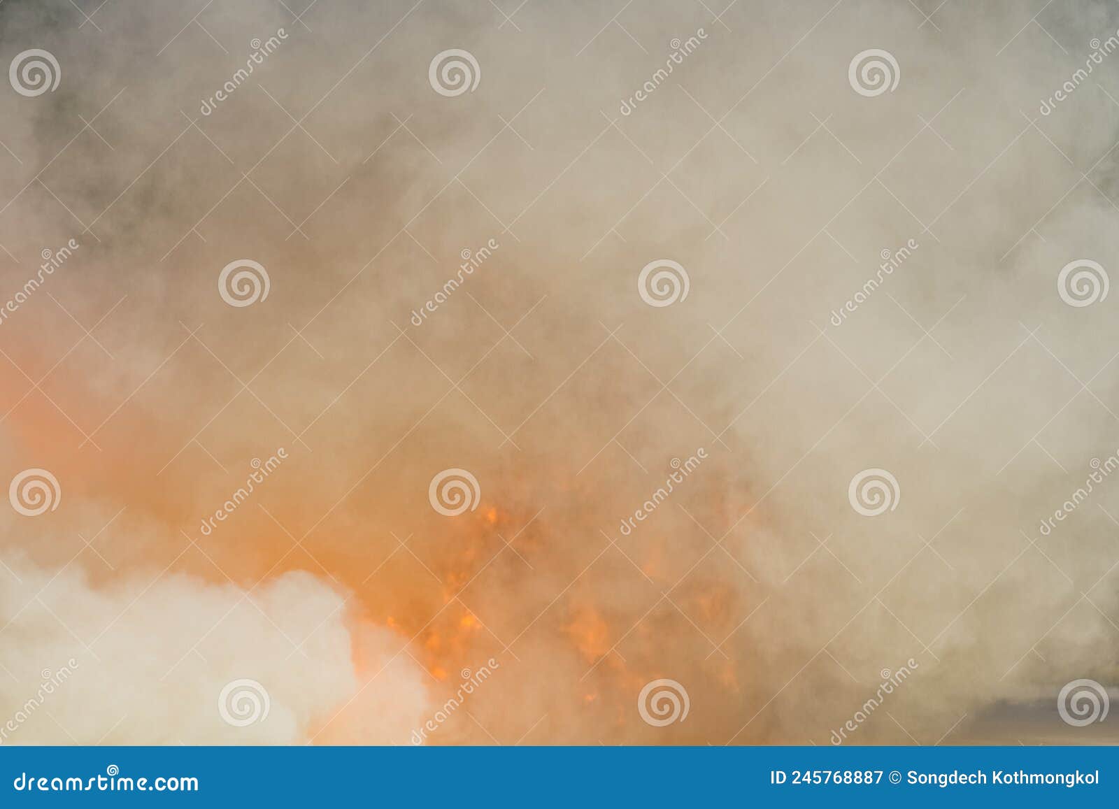 Fire and smoke background stock image.