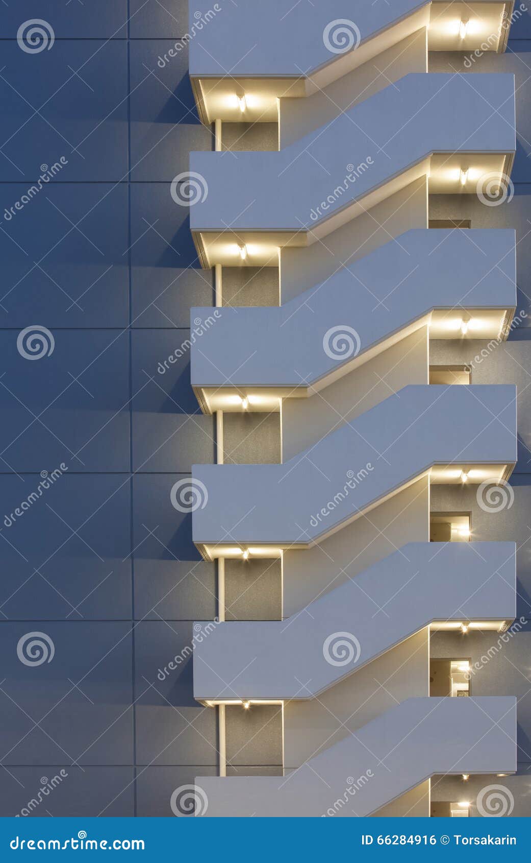 Fire Staircase at Hi Apartment Building Stock Photo Image of home
