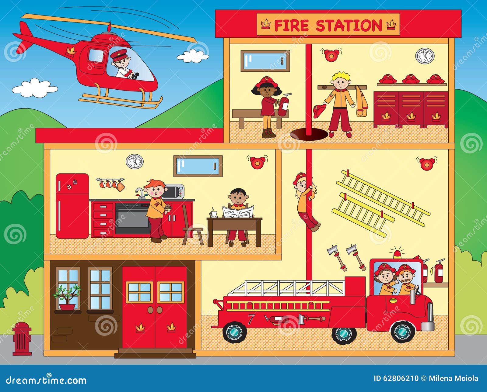 clip art of fire station - photo #15