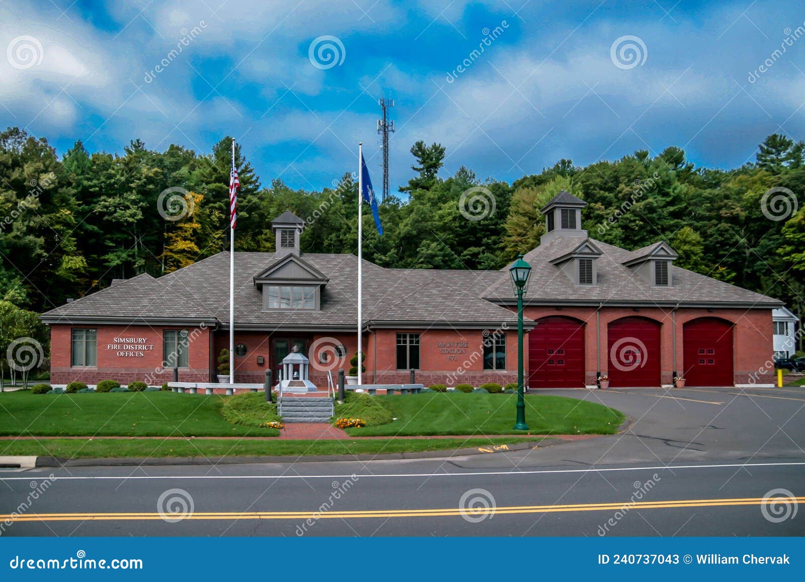 Fire Station in Simsbury, Connecticut Stock Image Image of fireman