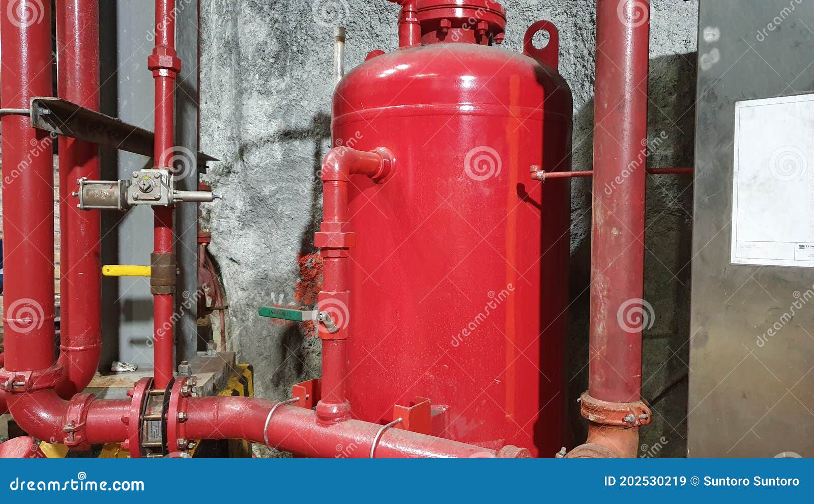 Fire Suppression Water Tank Stock Image Image of instalation, tank