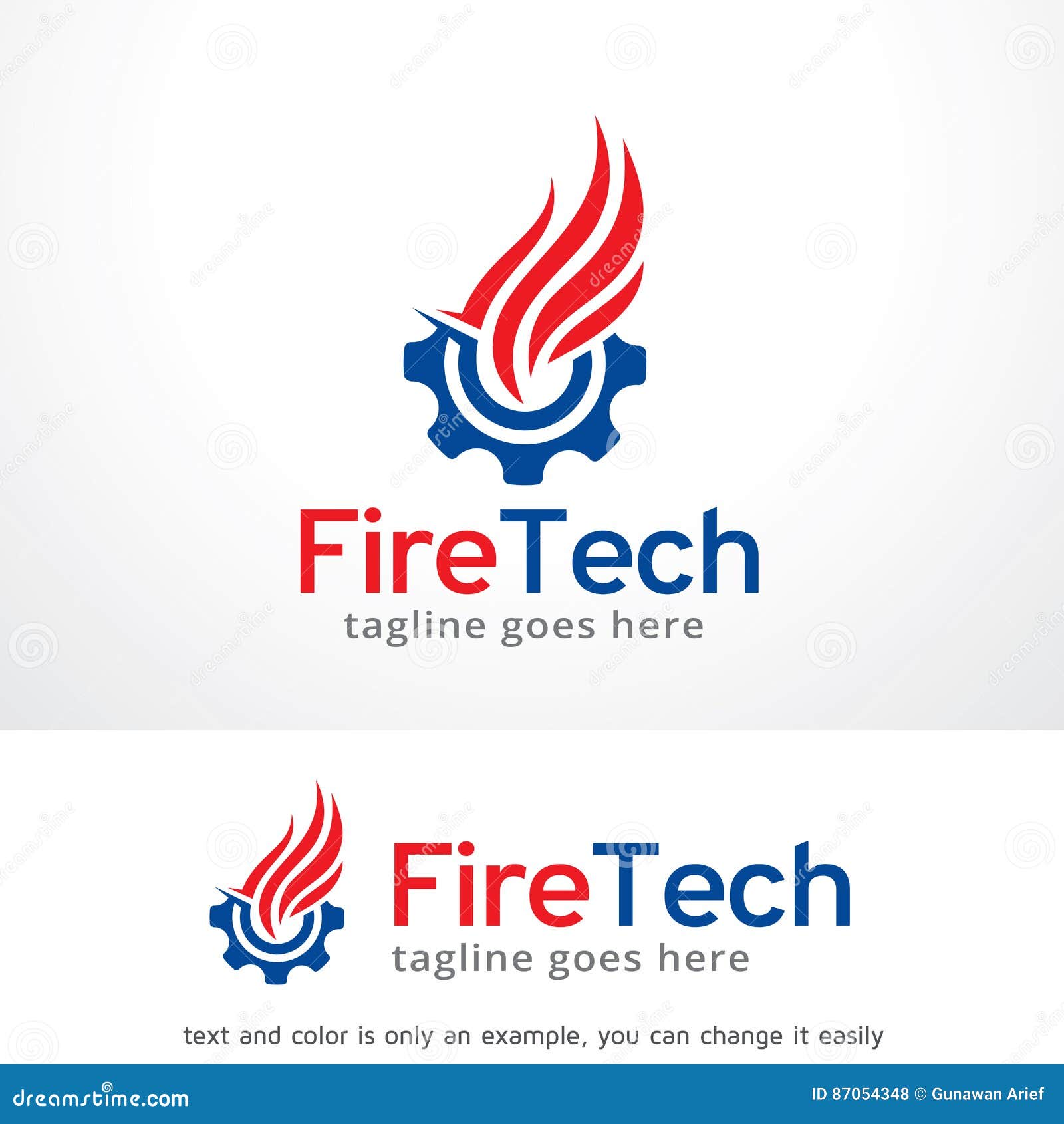 Fire Tech Logo Template Design Vector Stock Vector Illustration of