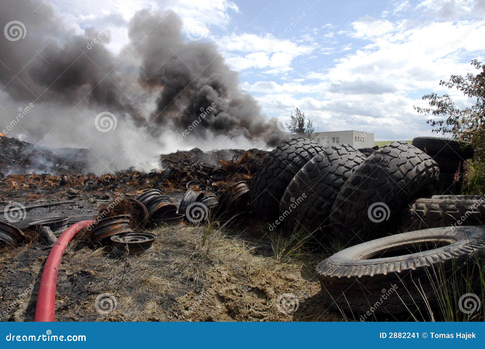 Fire of tires stock image. Image of tyres, dump, dangerous 2882241
