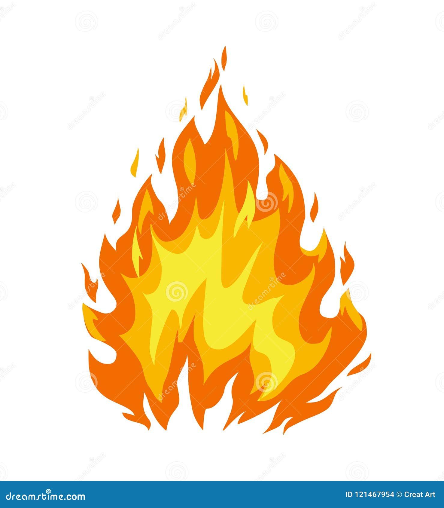 Red and orange fire flame vector set - Download Graphics & Vectors