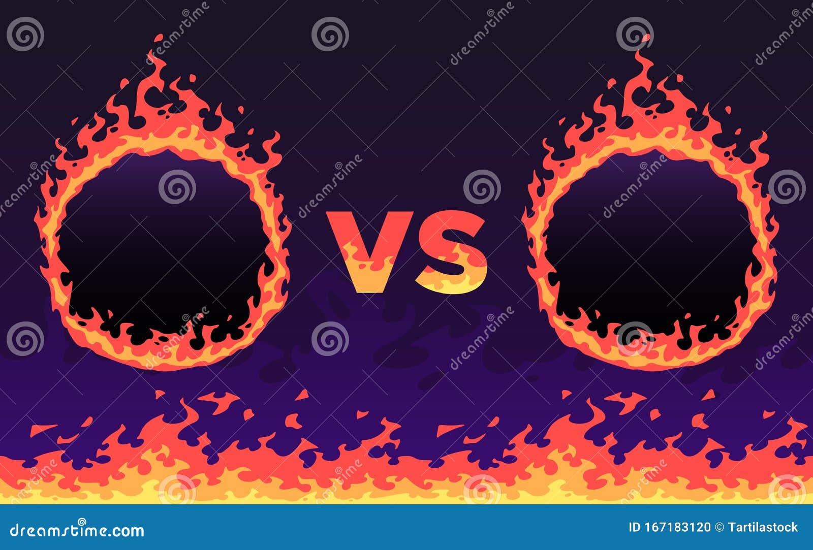 Fire Versus Water As Yin And Yang, Hot Vs. Cold Royalty-Free Stock ...