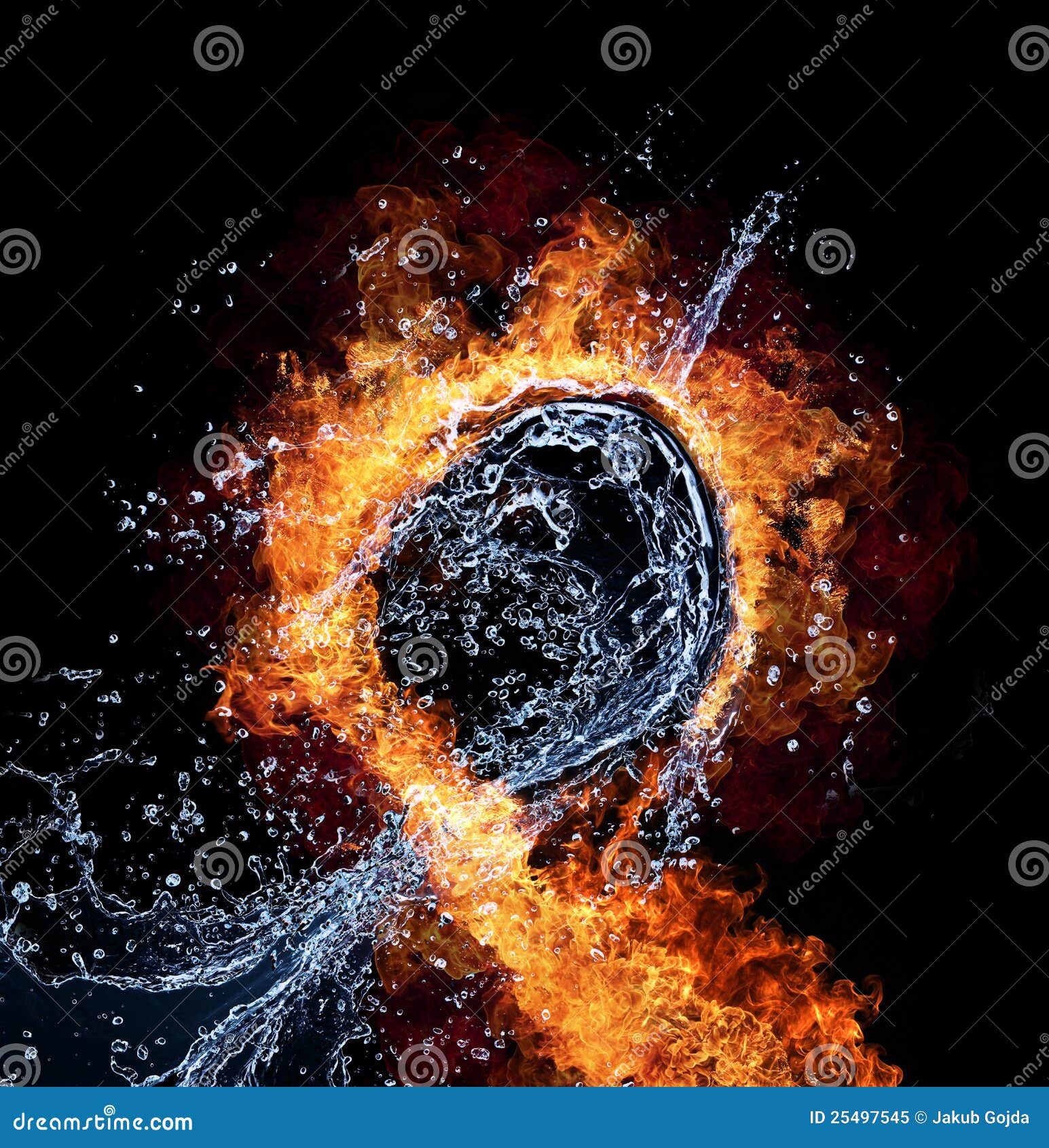 Fire and water stock image. Image of fire, nature, burning 25497545