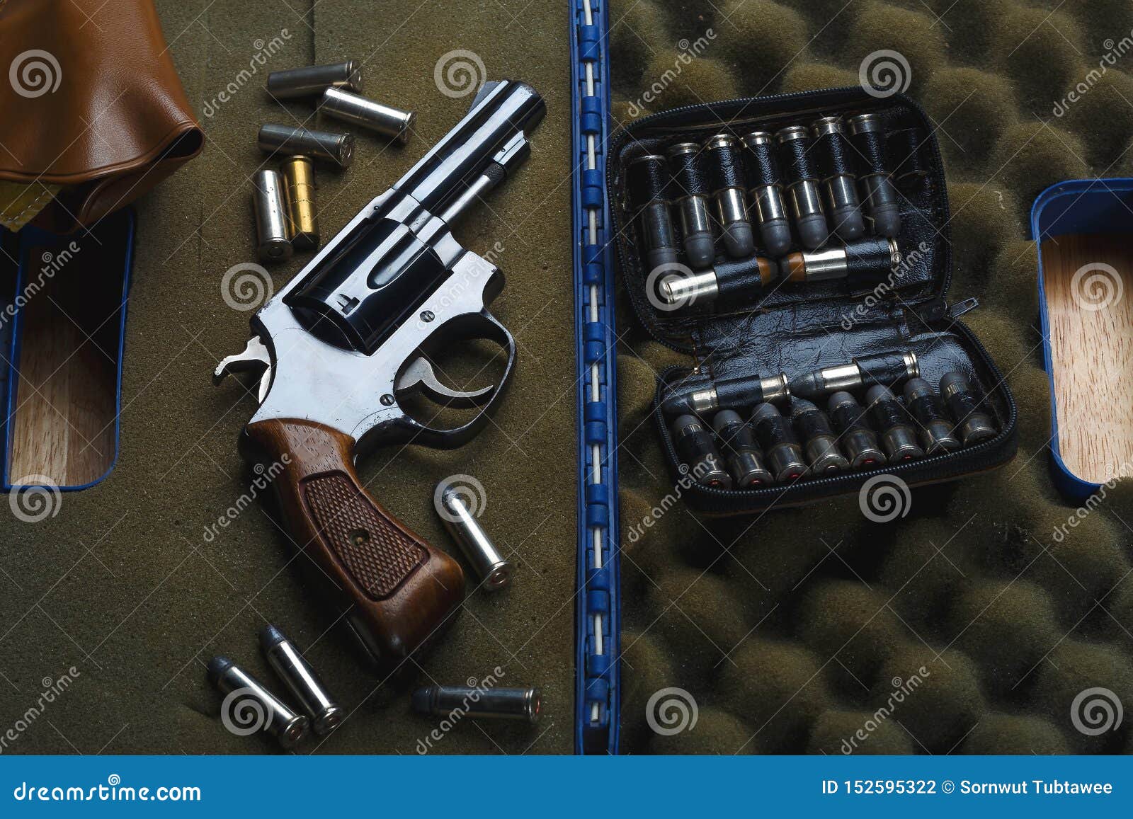 Firearms Revolver Old Revolver 38 Gun And Ammunition Conceal Gun With Bullet Home Protection Concept Stock Photo Image Of Concepthandgunsconceal Bullet