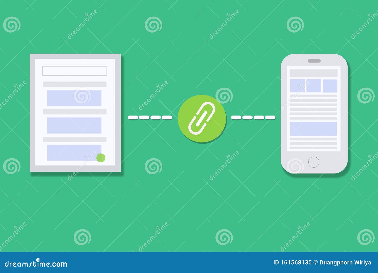 Links Transfer from  User To Mobile Application. Stock Illustration Illustration of