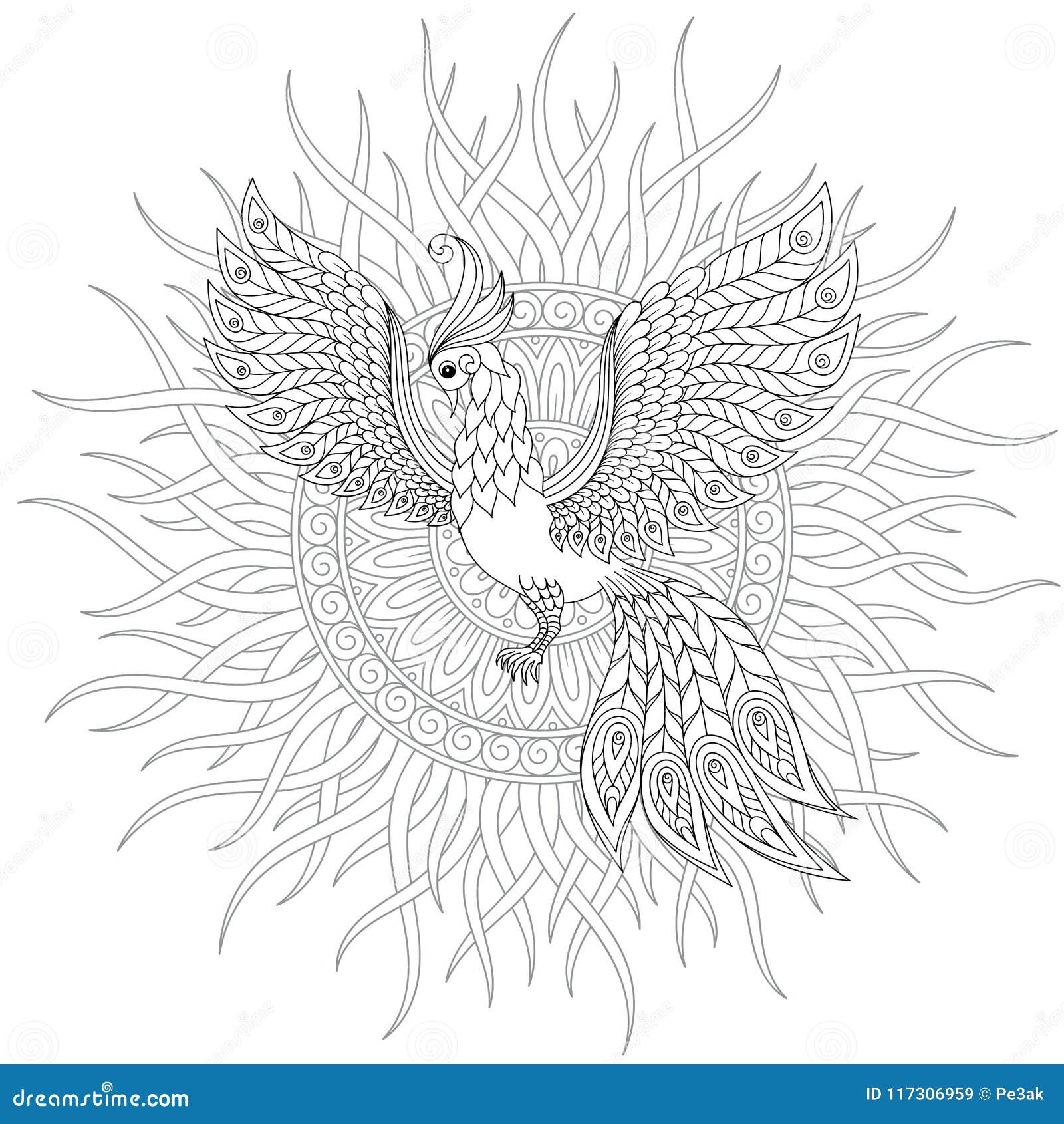 Download Firebird For Anti Stress Coloring Page With High Details ...