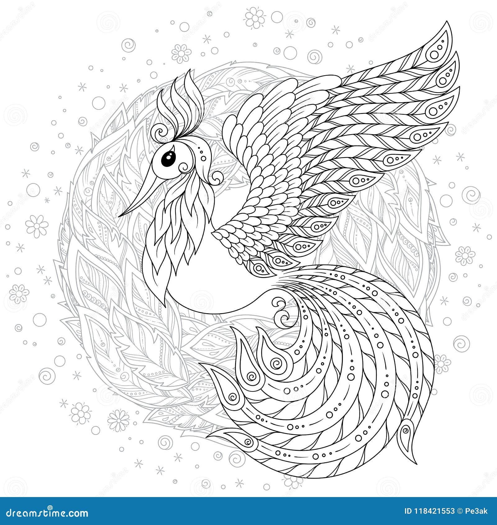 Download Firebird For Anti Stress Coloring Page With High Details ...