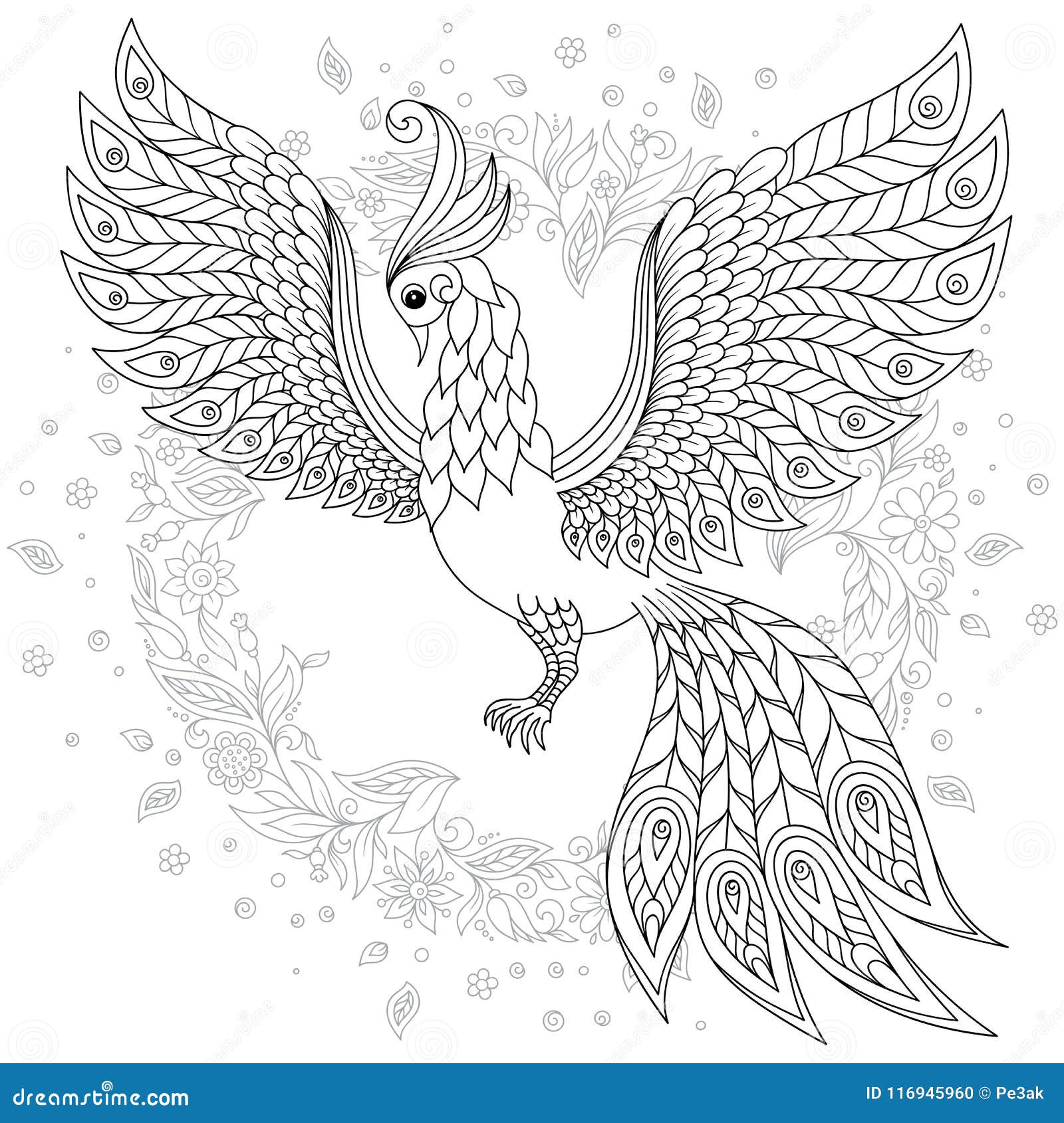 Download Firebird For Anti Stress Coloring Page With High Details ...