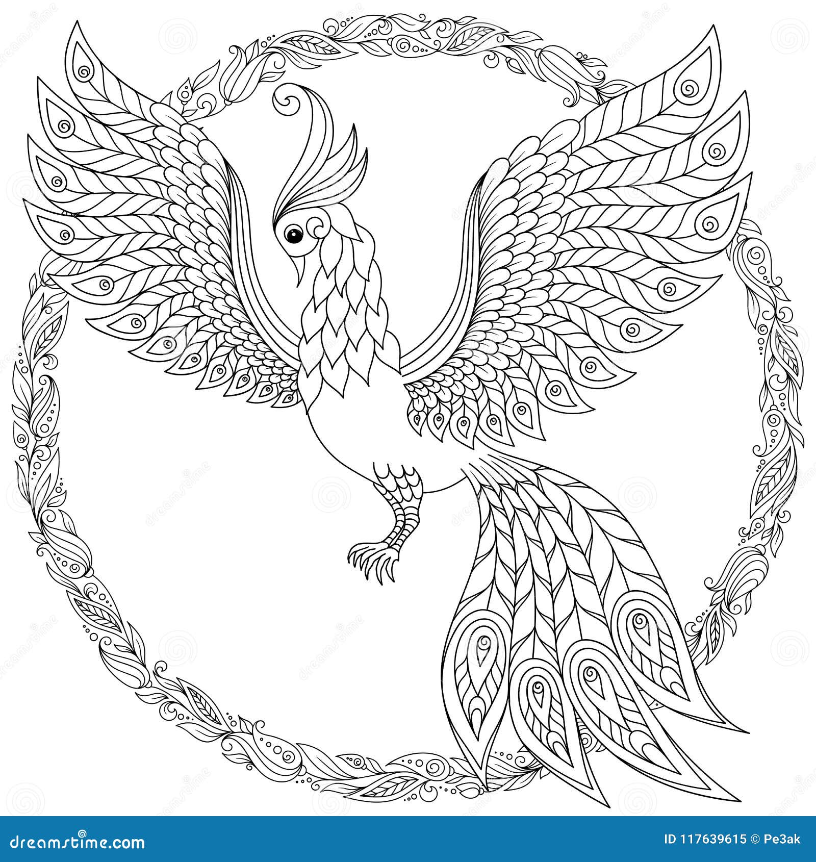 Download Firebird For Anti Stress Coloring Page With High Details ...