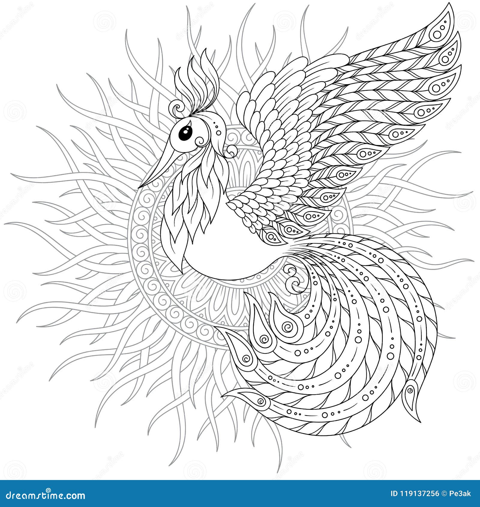 Download Firebird For Anti Stress Coloring Page With High Details ...