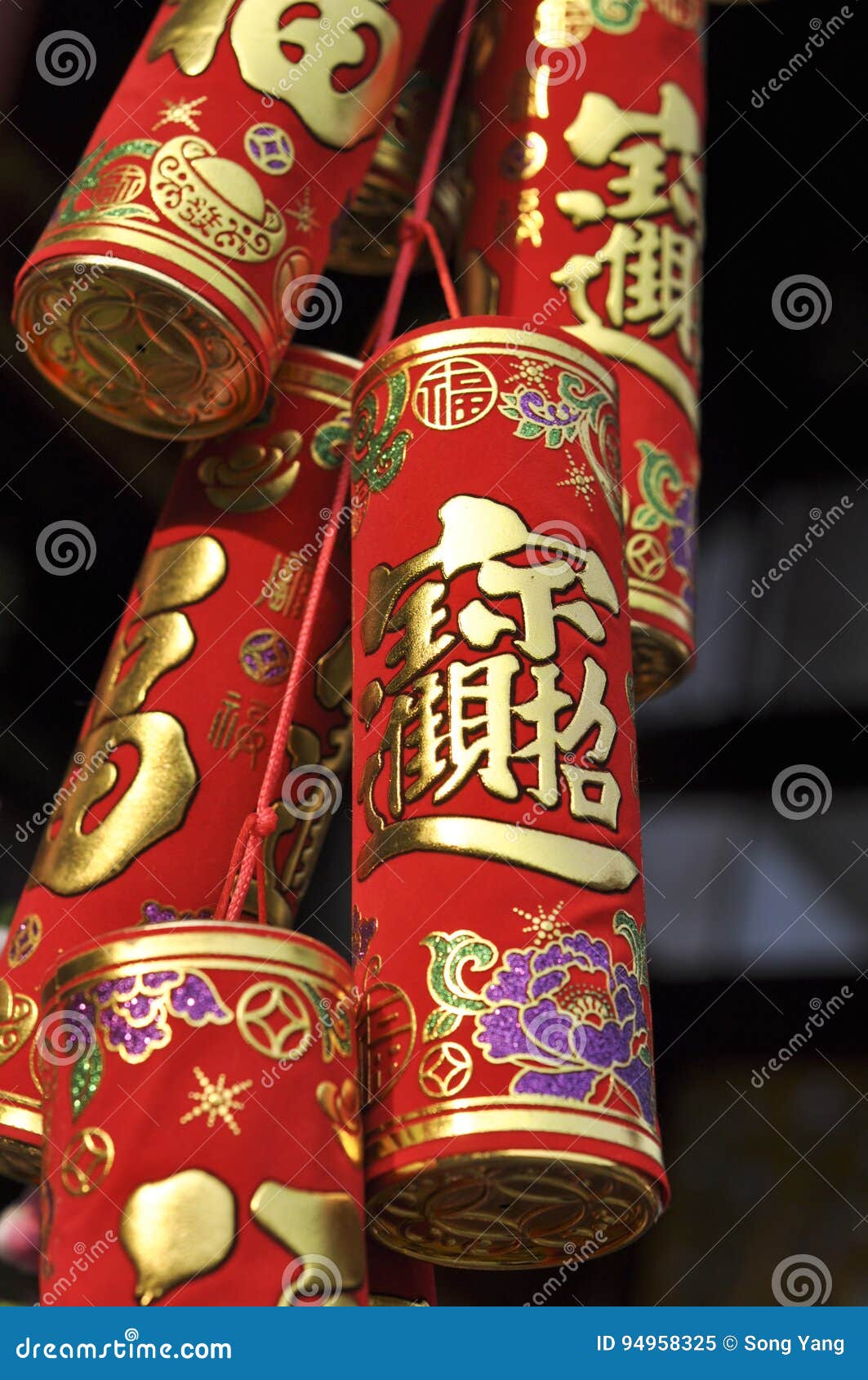 Firecrackers stock image. Image of religion, golden, hang - 94958325