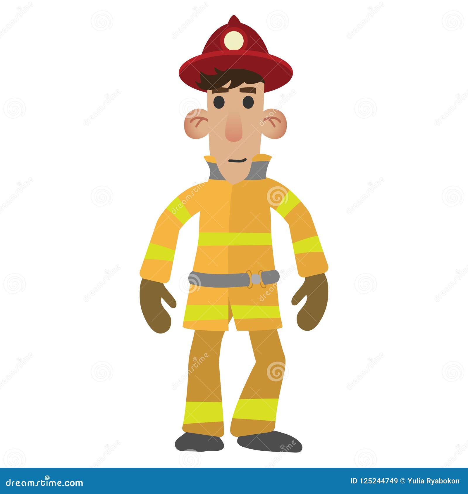 Firefighter Cartoon Character Stock Illustration - Illustration of clipart,  firehose: 125244749