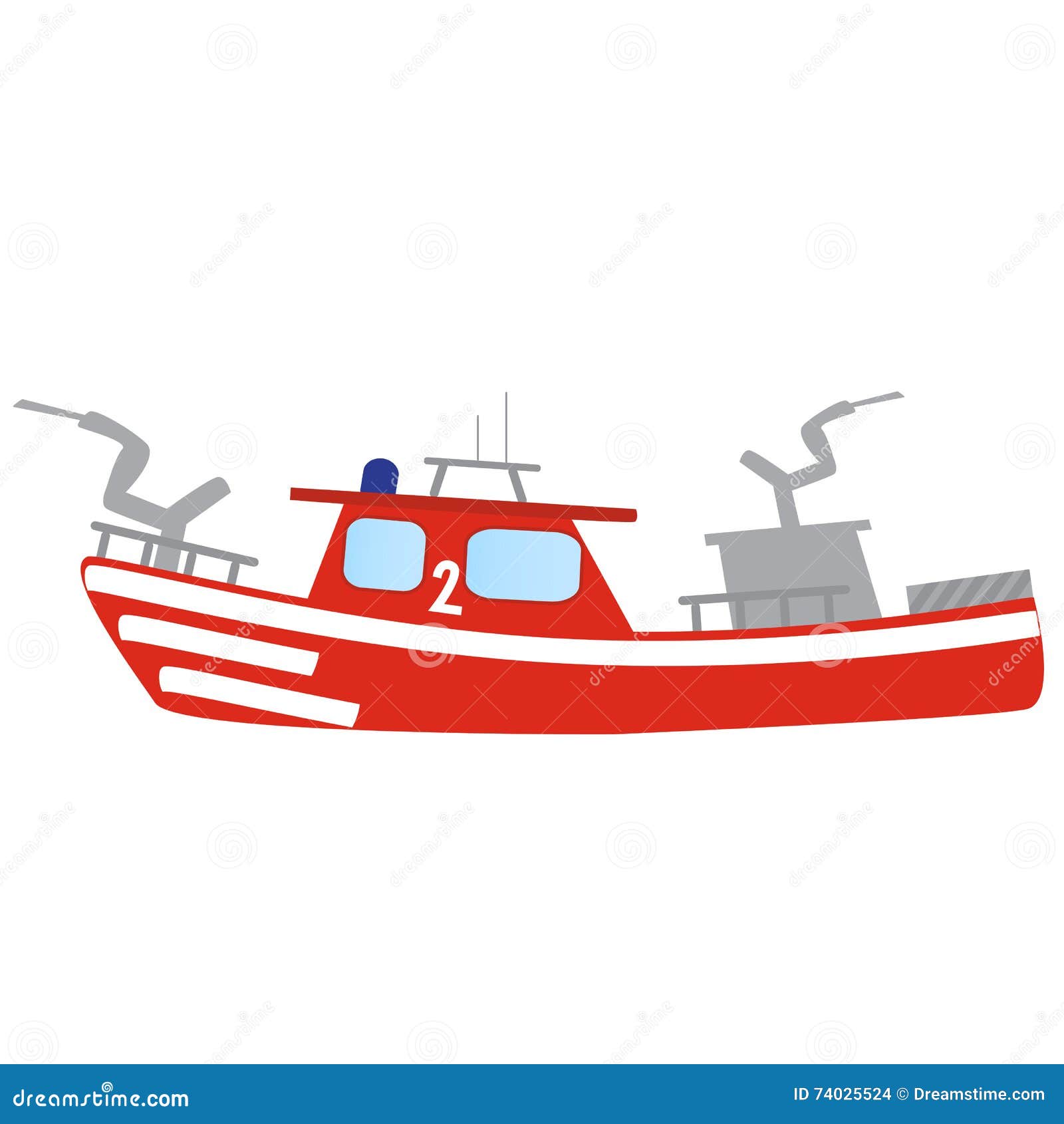 Fire Boat Vector Illustration Stock Vector Illustration Of Firefighter,  Water: 134489192