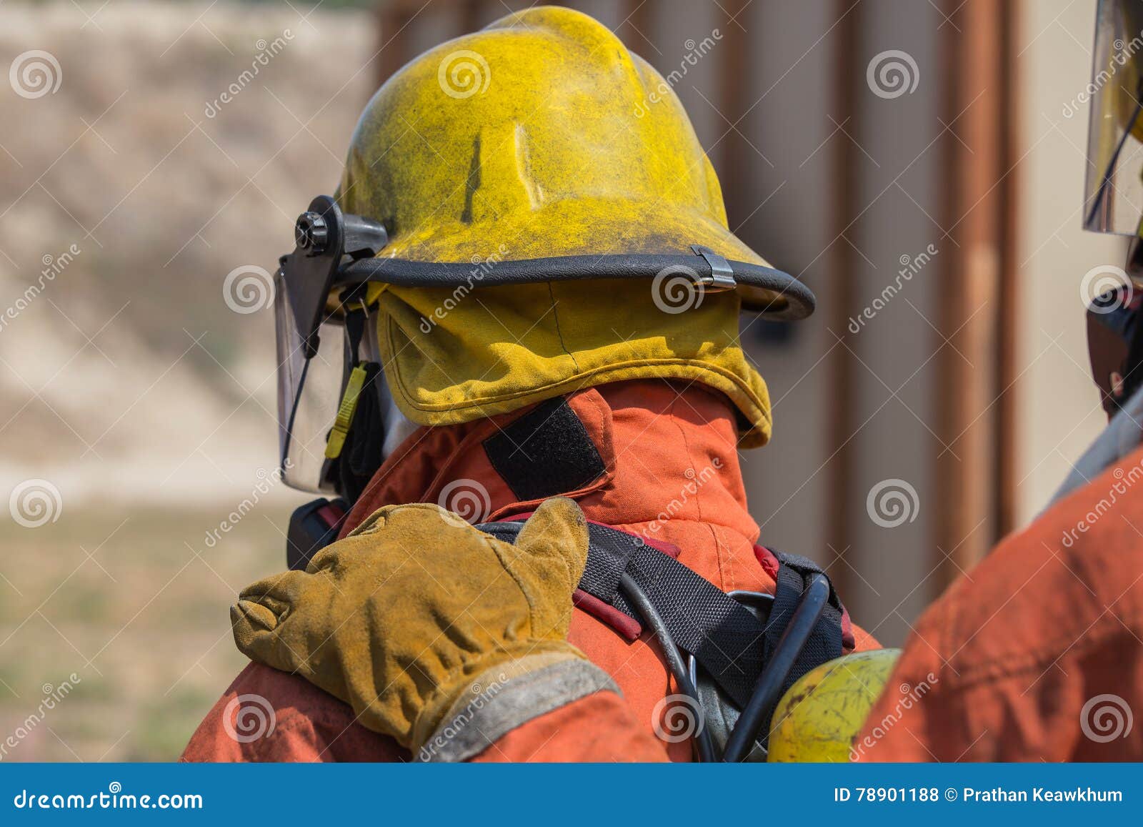 Firefighter Teamwork Successfully Completed The Firefighting Royalty