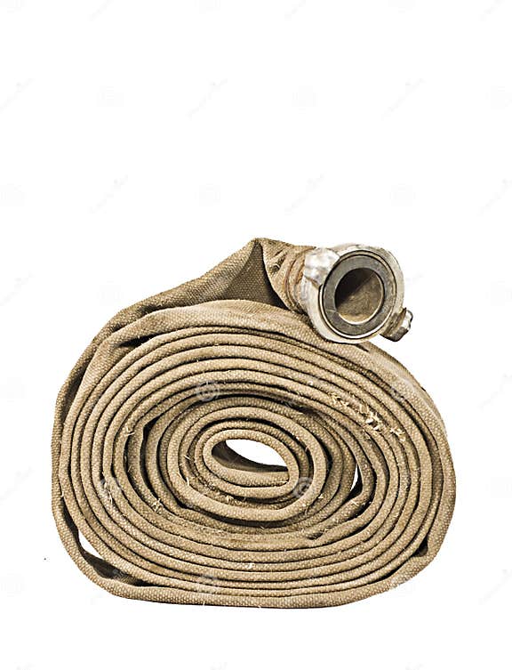 Firefighter S Hose on White Stock Image Image of extinguish, device
