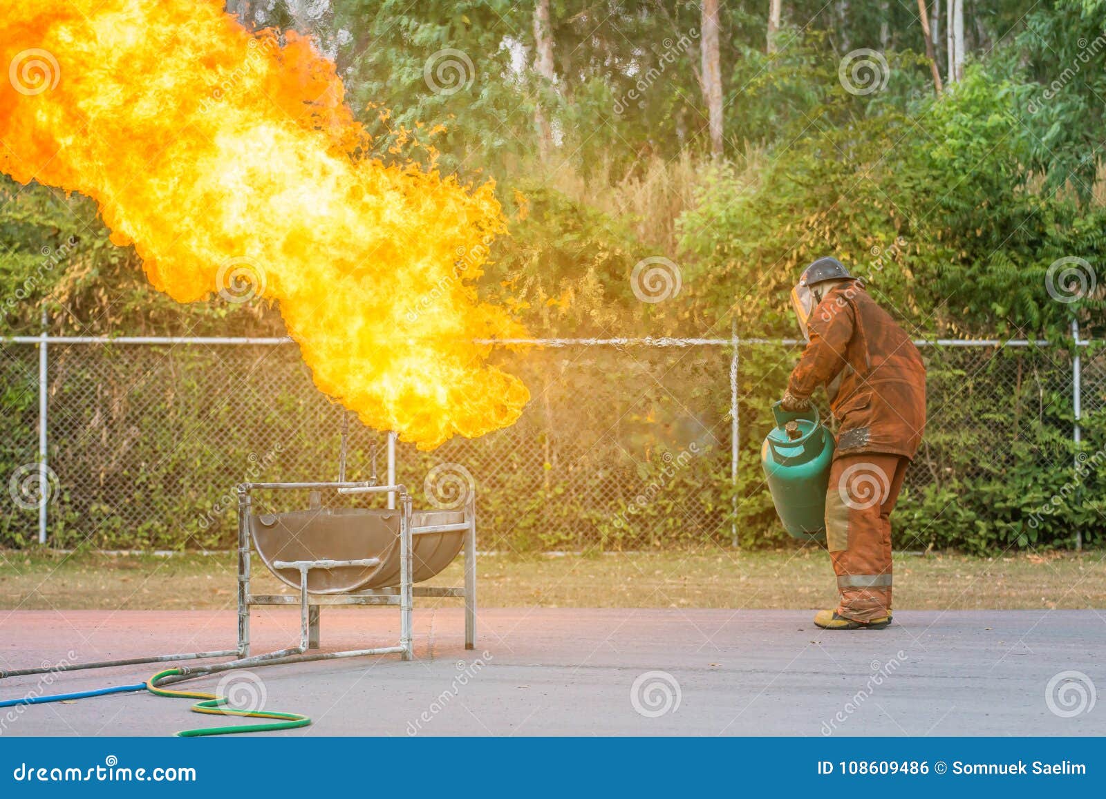 Firefighter Training, the Employees Annual Training Fire Fighting with