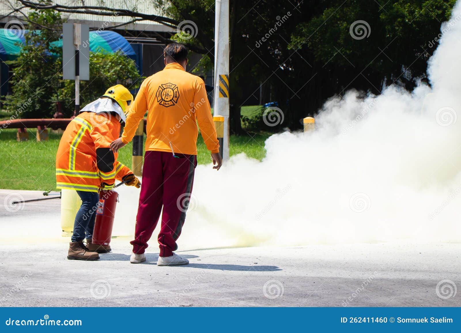 Firefighter Training,Instructor Training on the Use of Fire Hoses