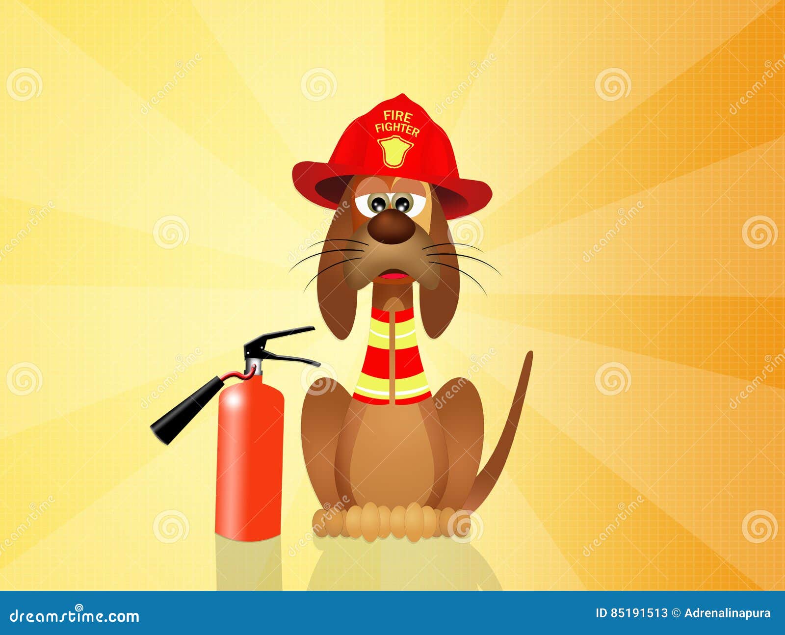 Firehouse Dog Stock Illustration | CartoonDealer.com #66992959