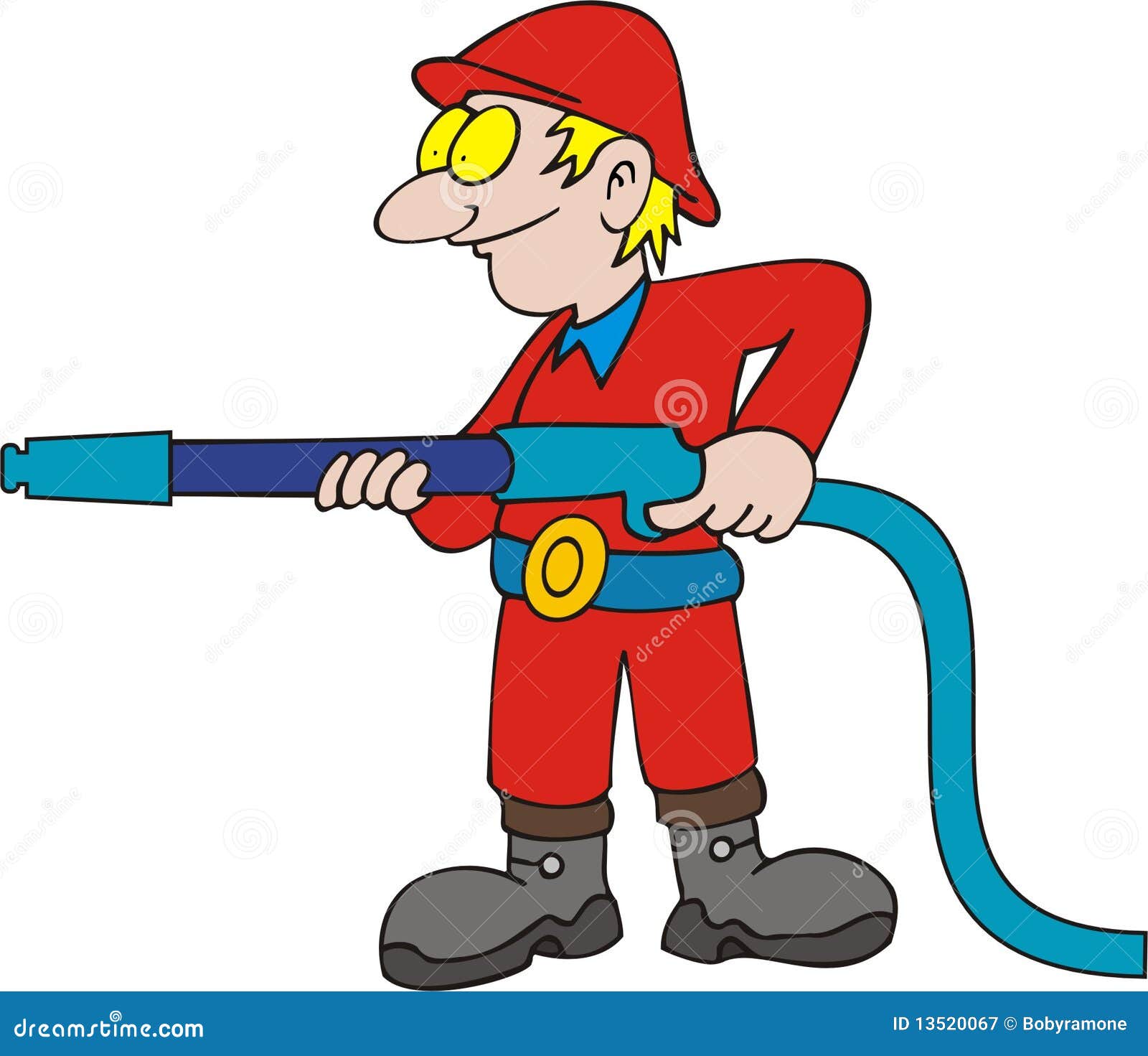 Fireman stock vector. Illustration of action, save, smoke - 13520067