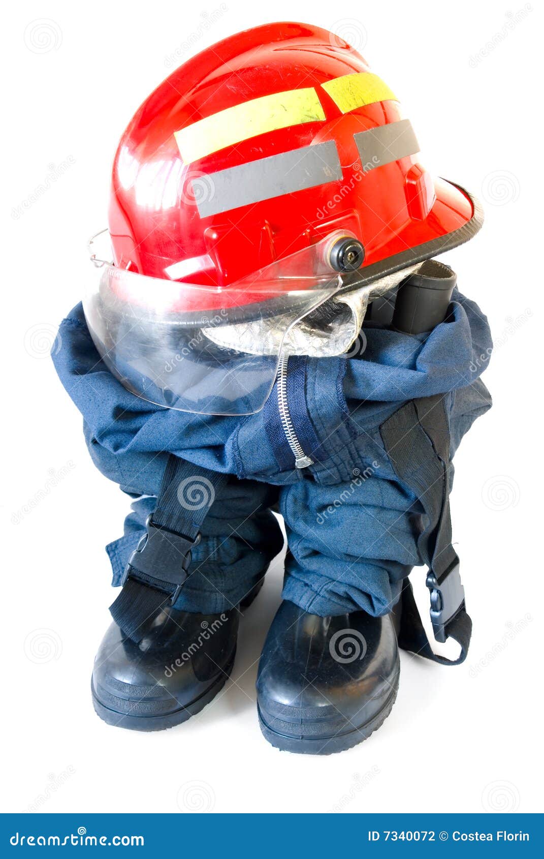 Fireman boots isolated on white background